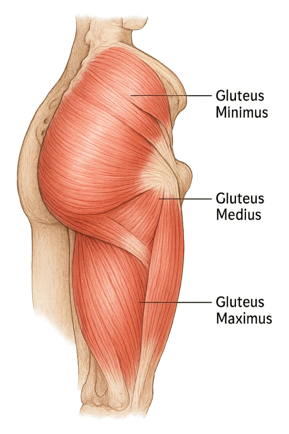 glutei gruppo muscolare sticker