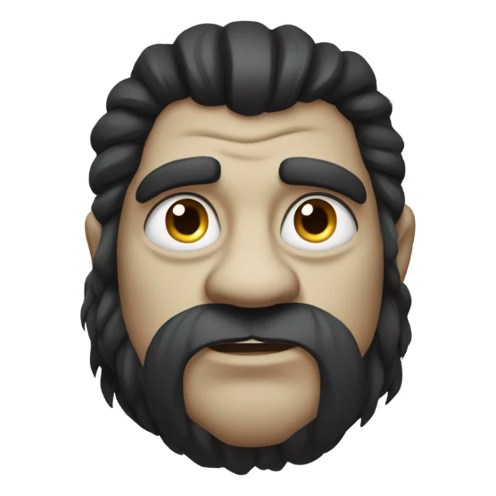 Ogre with long black hair and eyelashes sticker