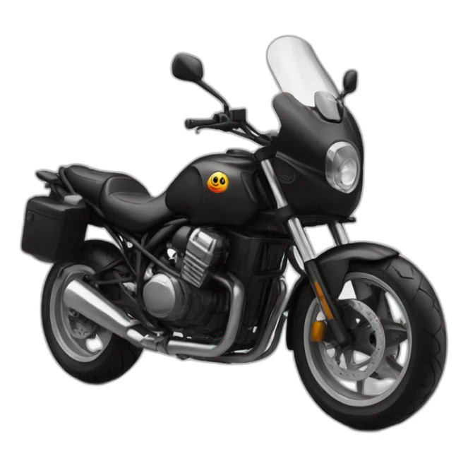 icon motorbike black sport no driver sticker