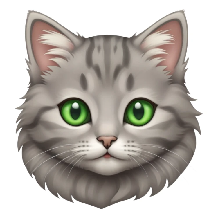 grey tabby kitten green eyes sticker