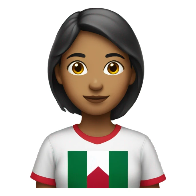 Girl, holding Mexican flag sticker