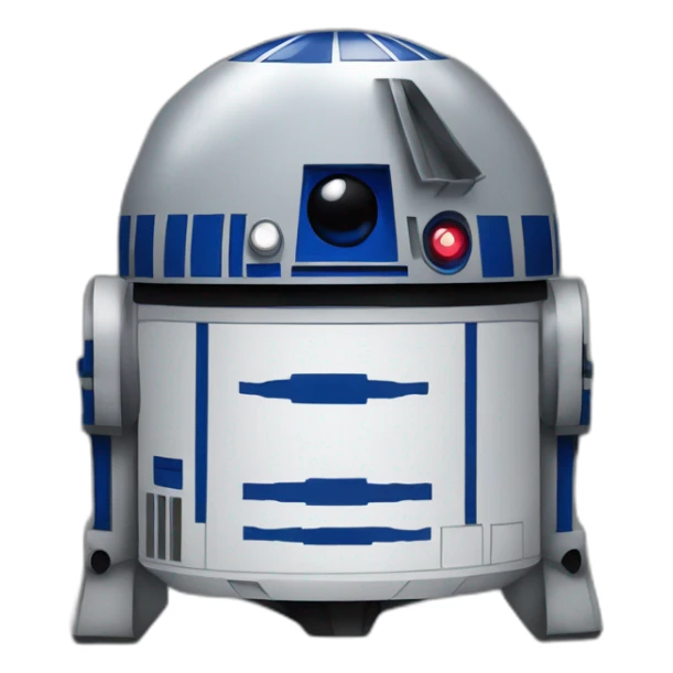 r2d2 hair metal band sticker