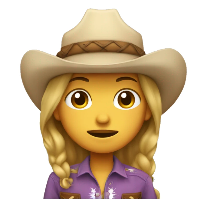 Cowgirl with a tear sticker