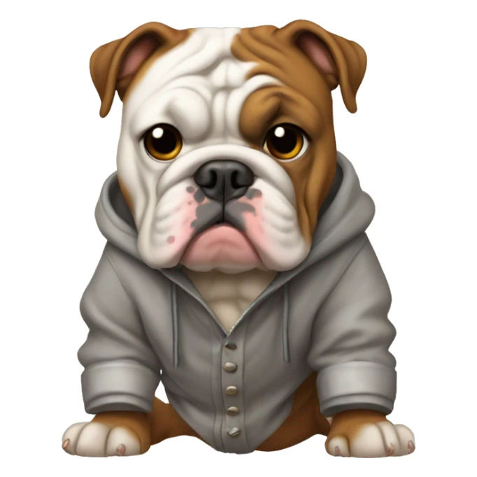 Olde English bulldog wearing clothes sticker
