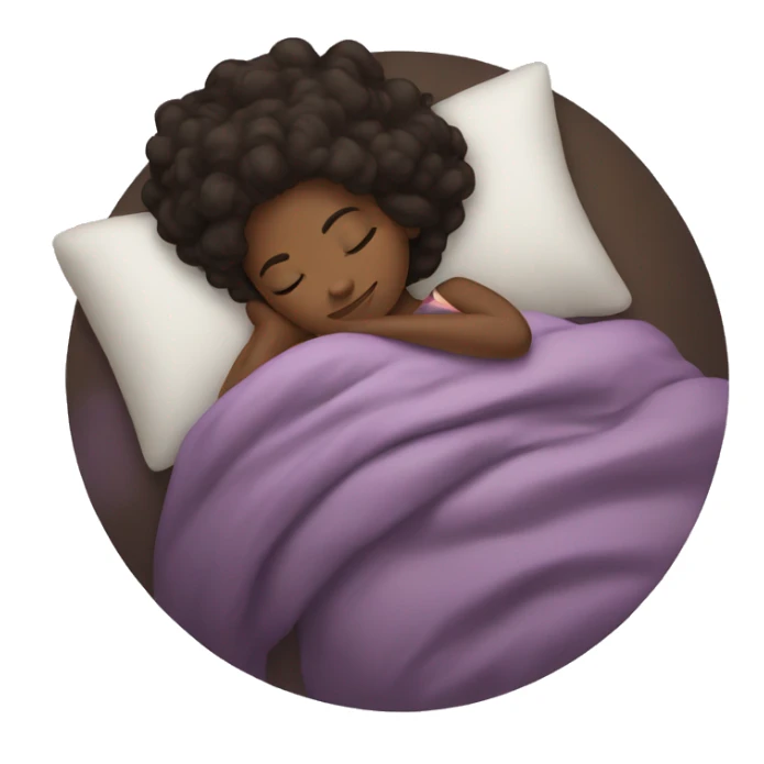 Brunette black girl sleeping sticker