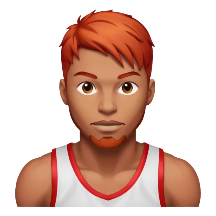 basketball player with red hair sticker