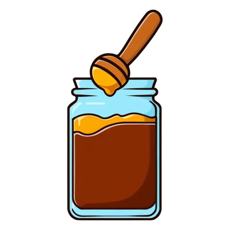 chocolate bar with honey on top sticker