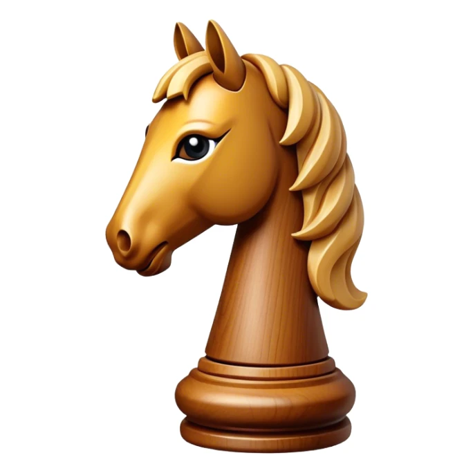 wooden horse chess piece sticker