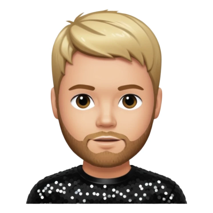 Brian McFadden from Westlife with black sequin outfit sticker