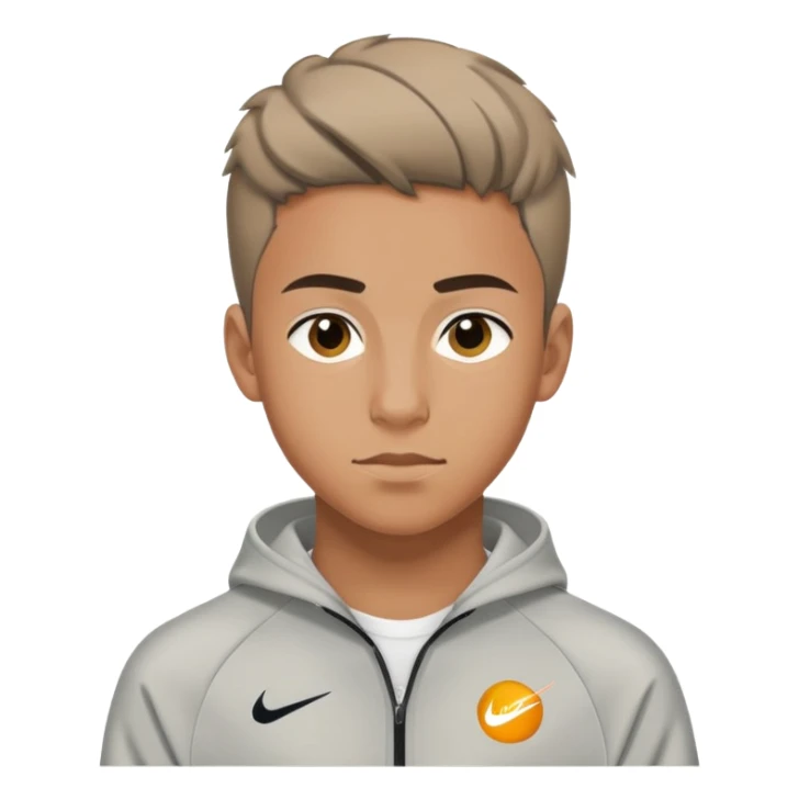 16year old boy with low cut hair in Nike track suit sticker