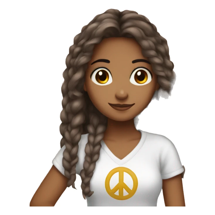 peace sign cute girl latina sticker
