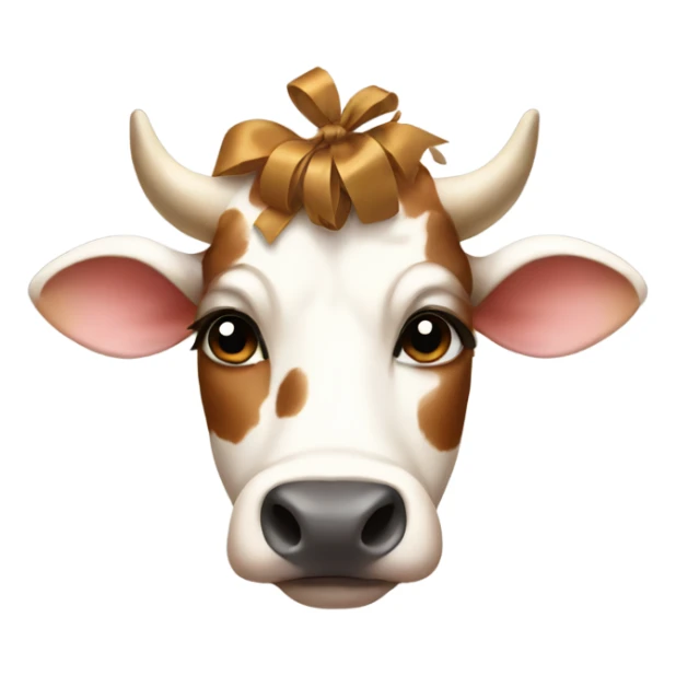 Cow with bows in their hair sticker