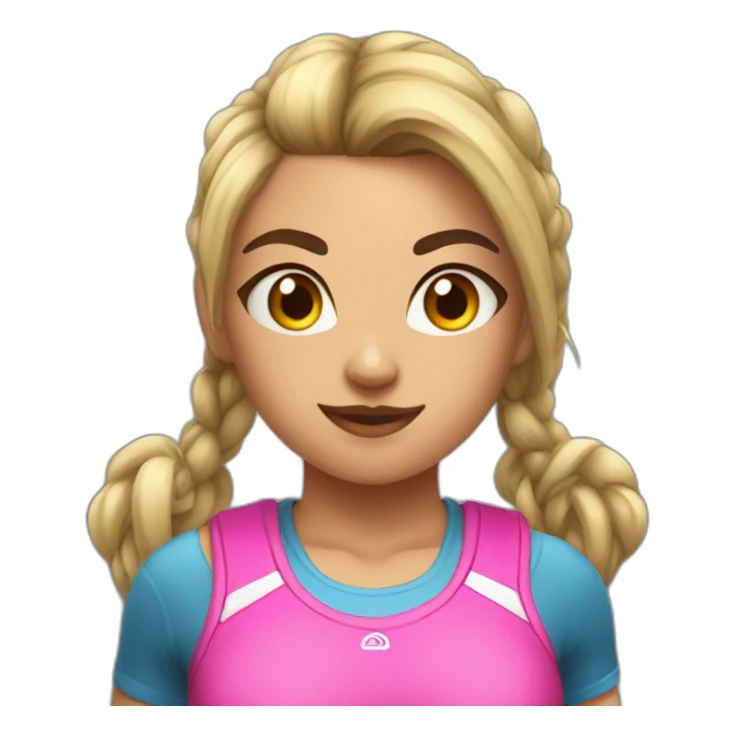 Thick fitness girl gamer sticker