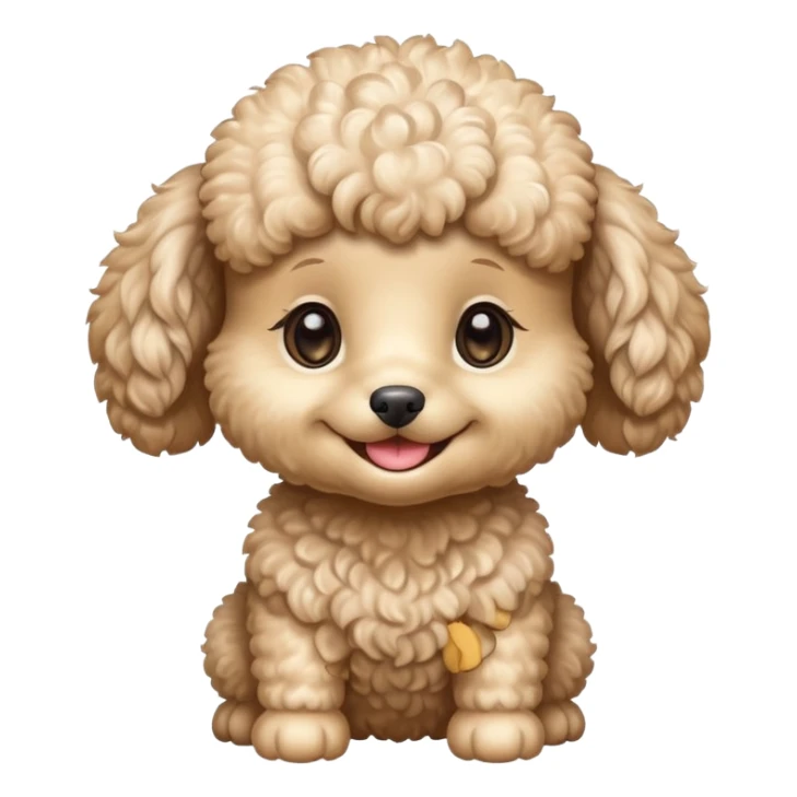 smile, baby Poodle
, only face  sticker