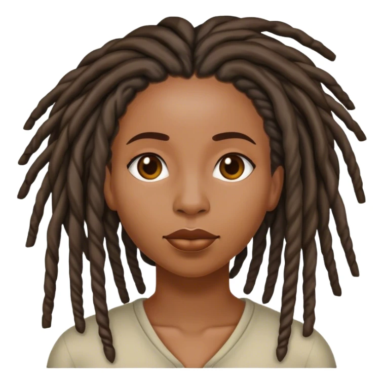 Black woman with locs ironic sticker