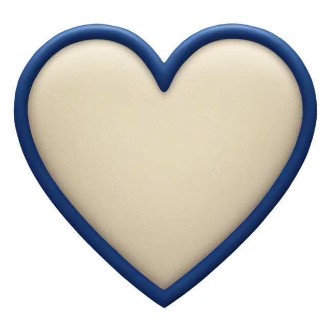 Navy blue heart sticker