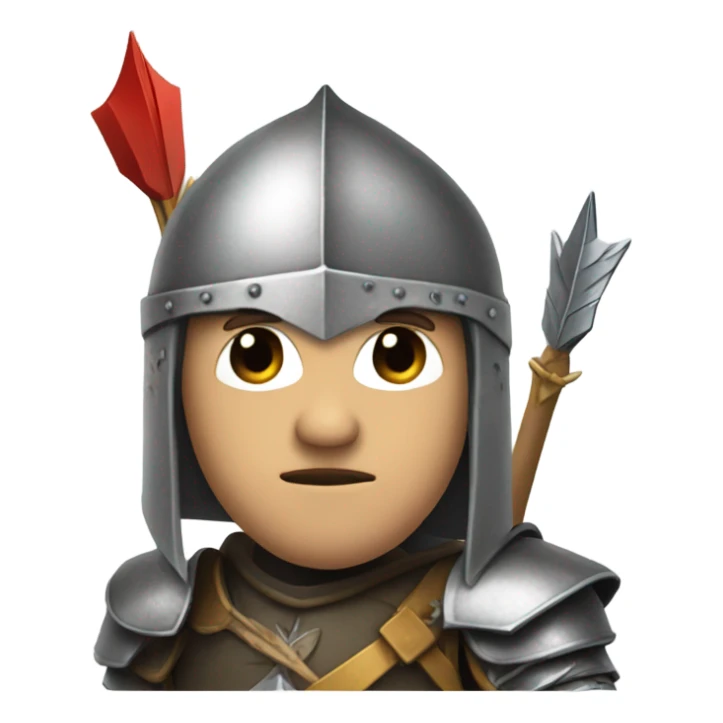 Knight with a arrow in his head sticker