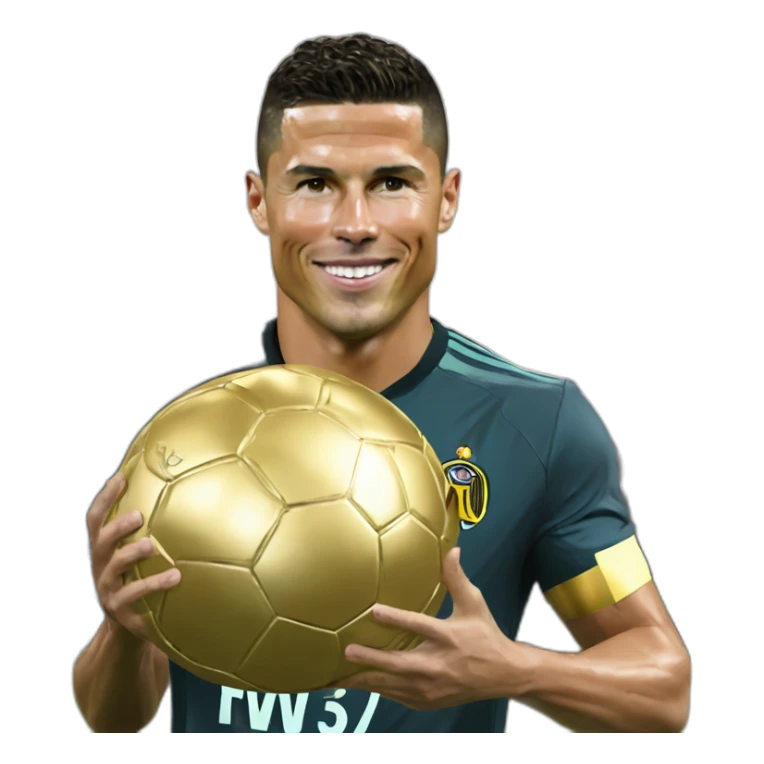 Ronaldo qui soulève ballon dor sticker