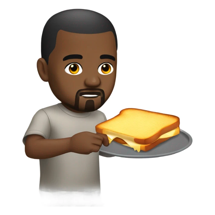 kanye making a hand and cheese sandwich  sticker