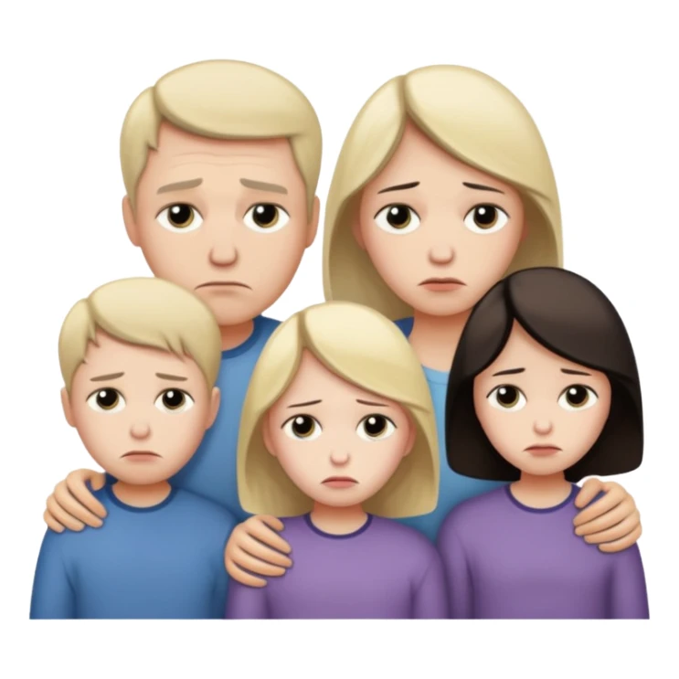 familia triste sticker