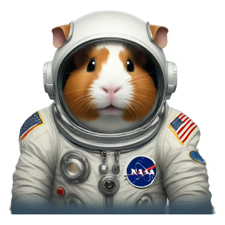 guinea pig astronaut sticker