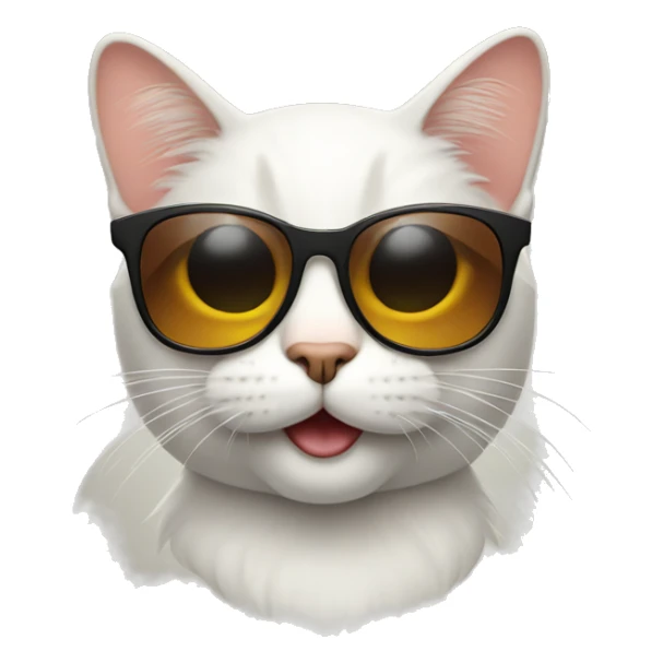 Cat with sunglasses sticker