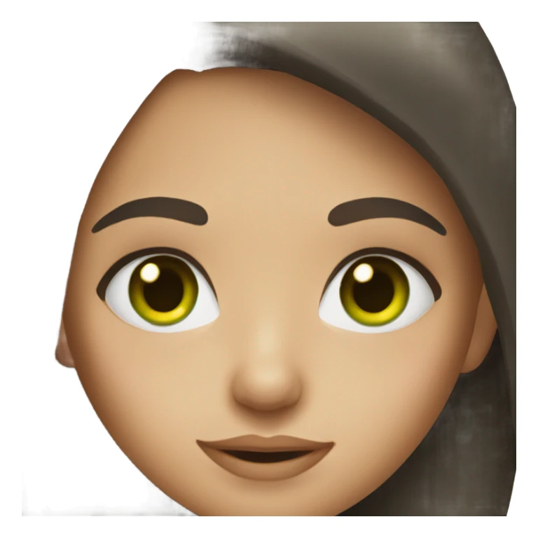 brunette girl with green eyes sticker