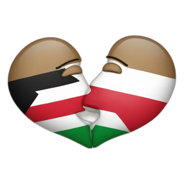 israel and palestine kissing sticker