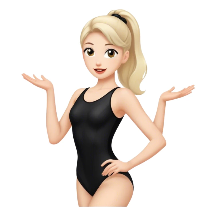 sport dancer in black leotards who talk sticker