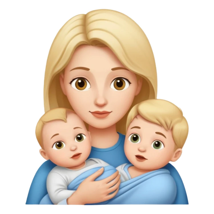 Mom and baby boy  sticker