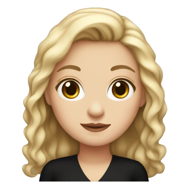 White Girl wearing black dress  sticker