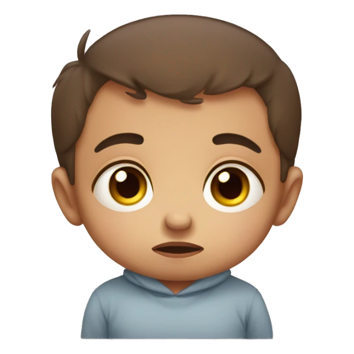 Sad Baby cute with big eyes  sticker