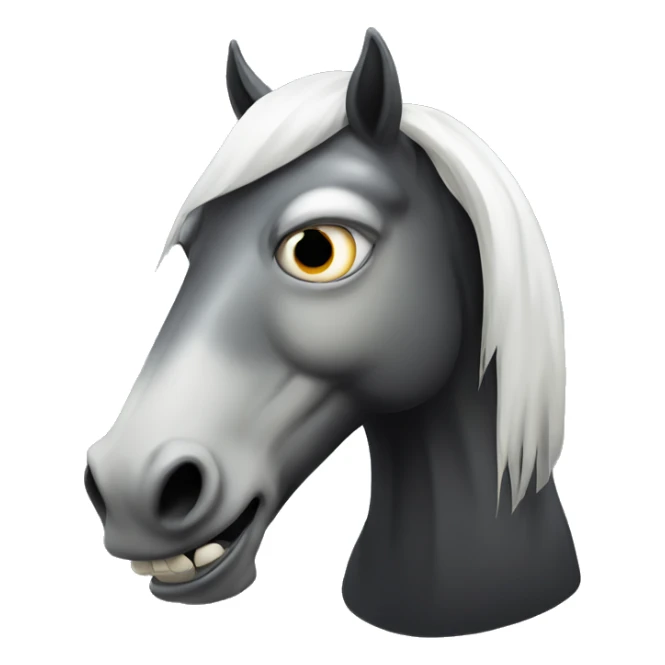 Evil Chess horse with white eyes sticker