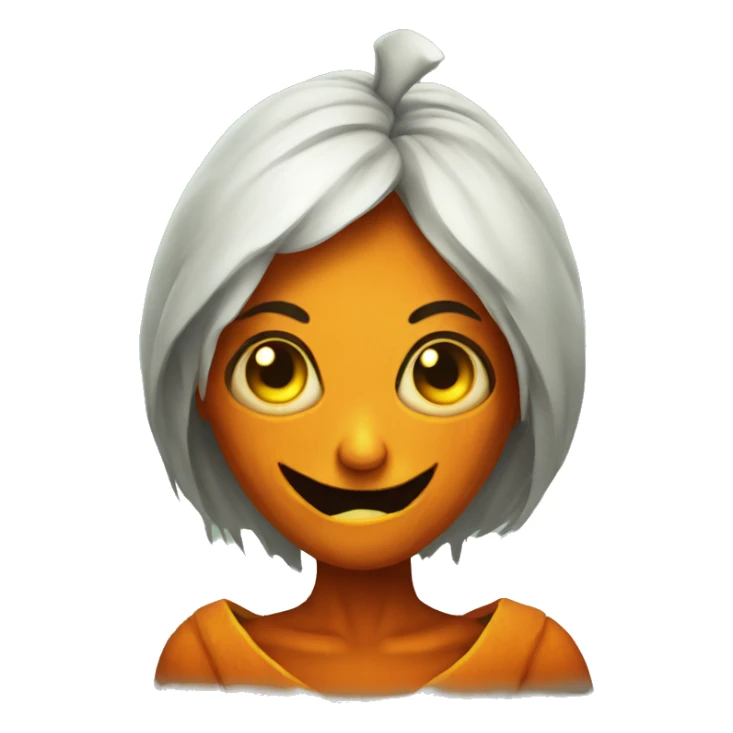 Scary pumpkin lady Halloween  sticker