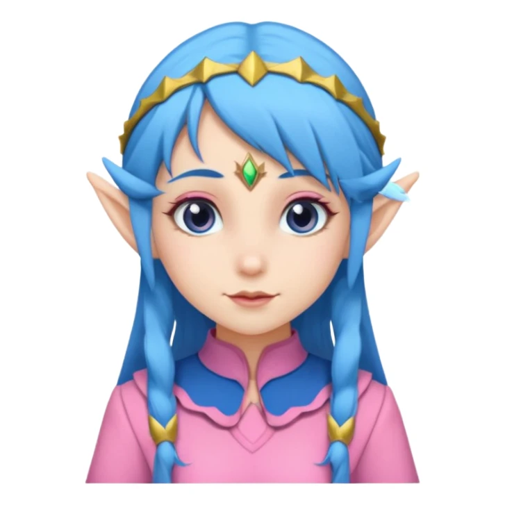 scouts girl elf in pink uniform and blue hair sticker