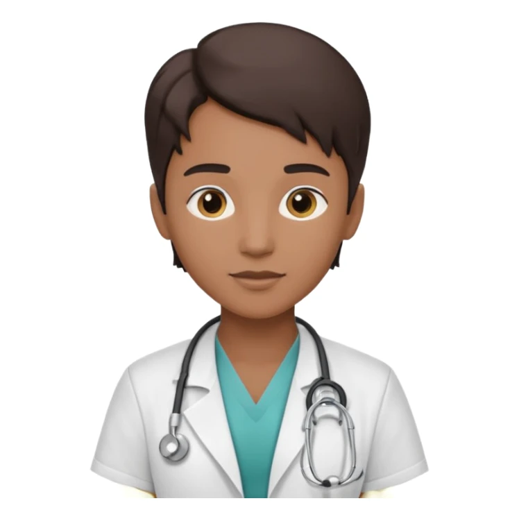 androgynous physician no stethoscope and medium tone skin NO stethoscope sticker