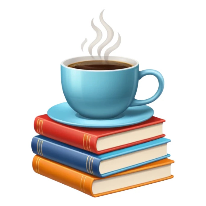 books of different Color and coffee  sticker