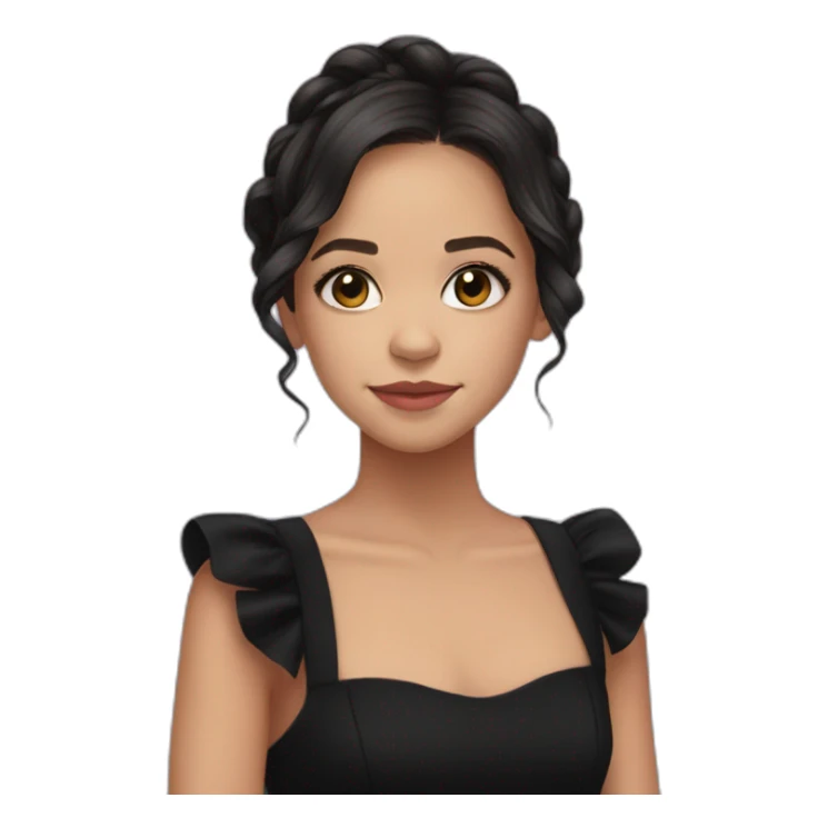 Jenna Ortega in black dress sticker