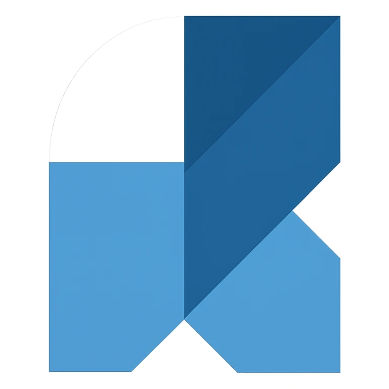 abstract geometric shapes logo for ShyftLabs, blue and white, minimalistic, no text sticker