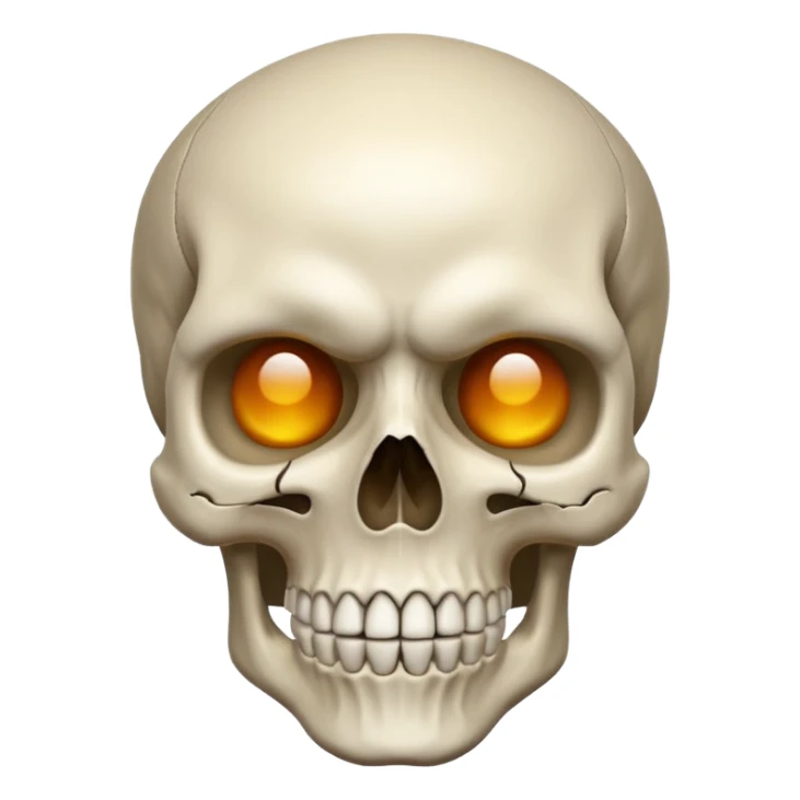Una calavera combinado con el emoji de 🤨 sticker