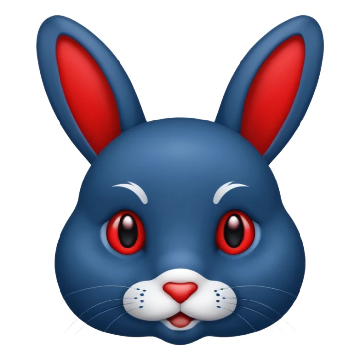 Un lapin extrêmement terrifiant bleu et noir  sticker