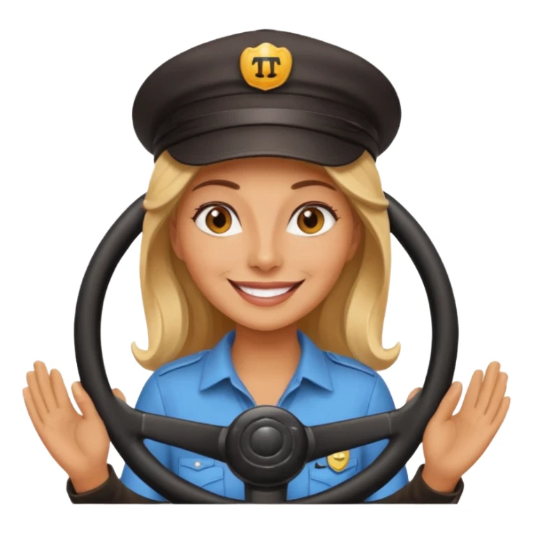 woman taxi driver sticker