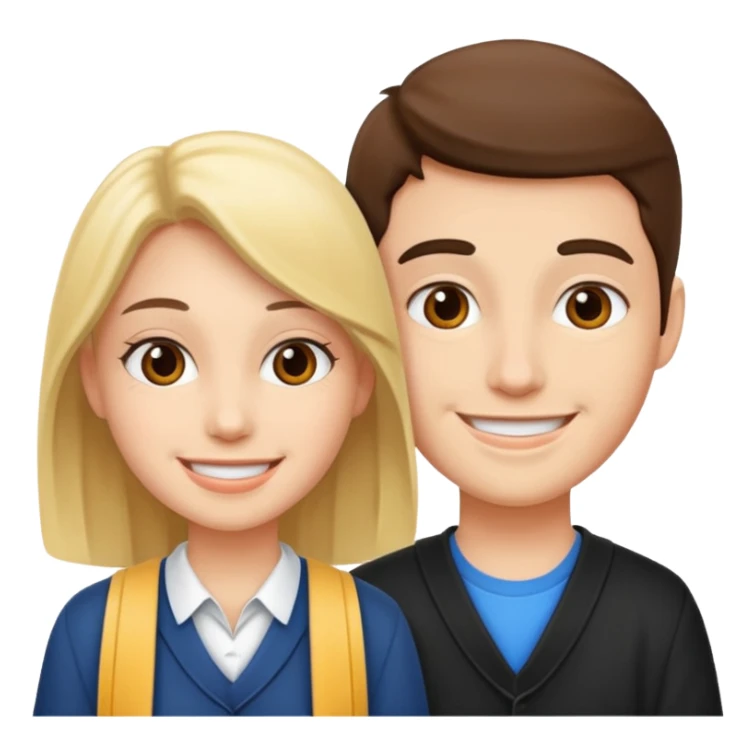 dos estudiantes universitarios muy felices sticker