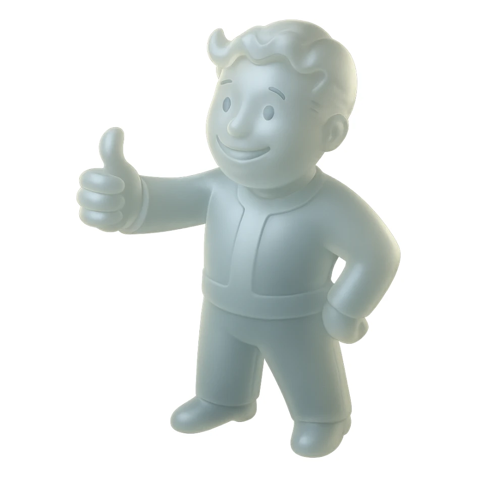 Vault Boy from Fallout giving a thumbs-up sticker