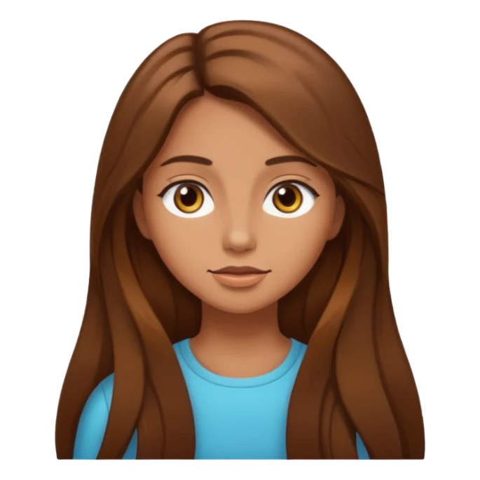 chica de cabello un poco largo color cafe , piel morena sticker
