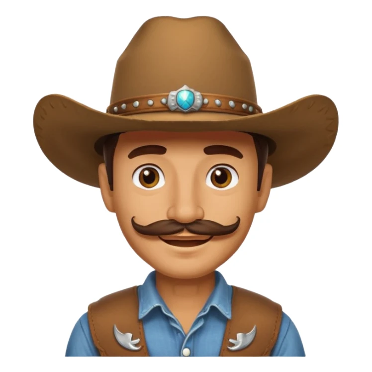 cowboy with really cool cowboy hat with a yeehaw sticker