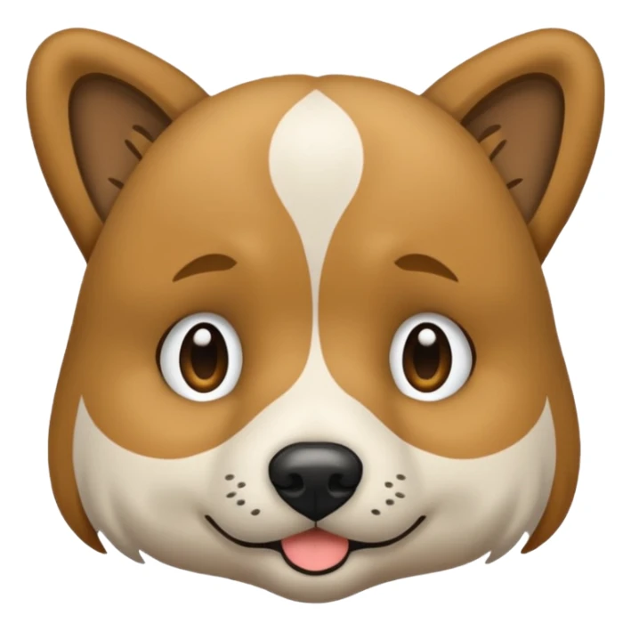 Grauer Hund, kleine Ohren, Zunge raus sticker