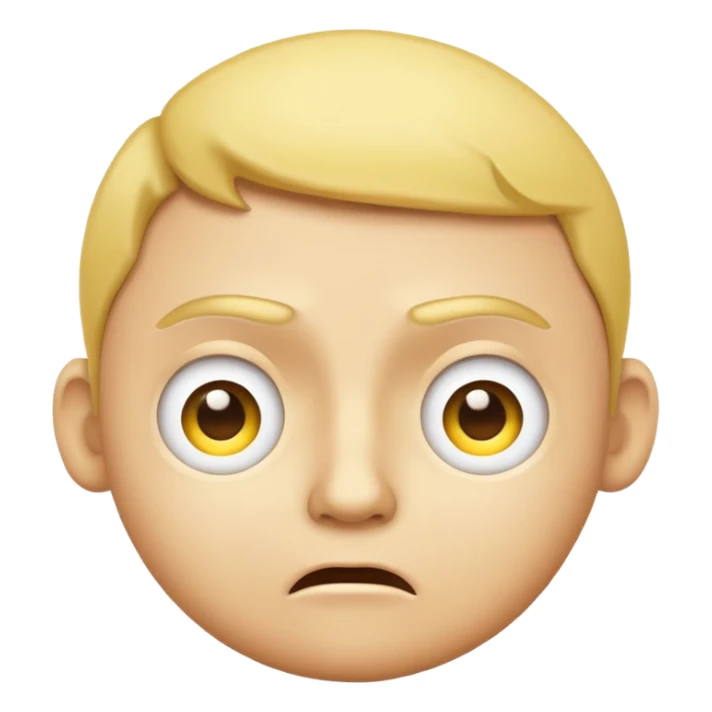 yellow face question mark emoji with raised eyebrow and puzzled expression sticker