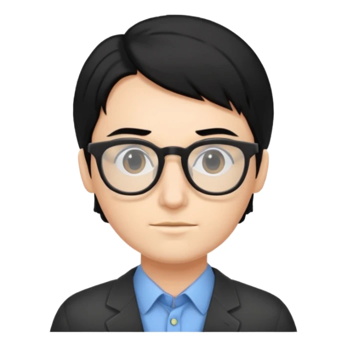 👨🏻‍💻 i need an image like this for a data analays with black hair sticker