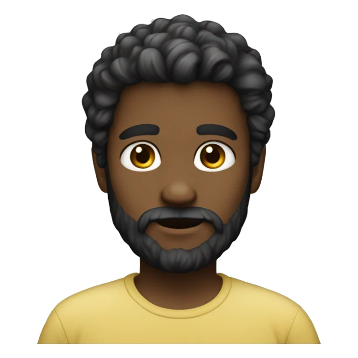 casual gaze of a bearded boy fruity sticker